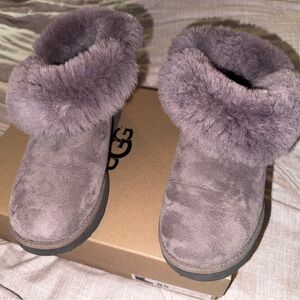 UGG Women's Plush Gray Winter Boots